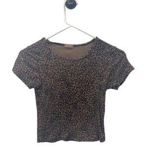 Brandy Melville Cheetah Print Top Brown